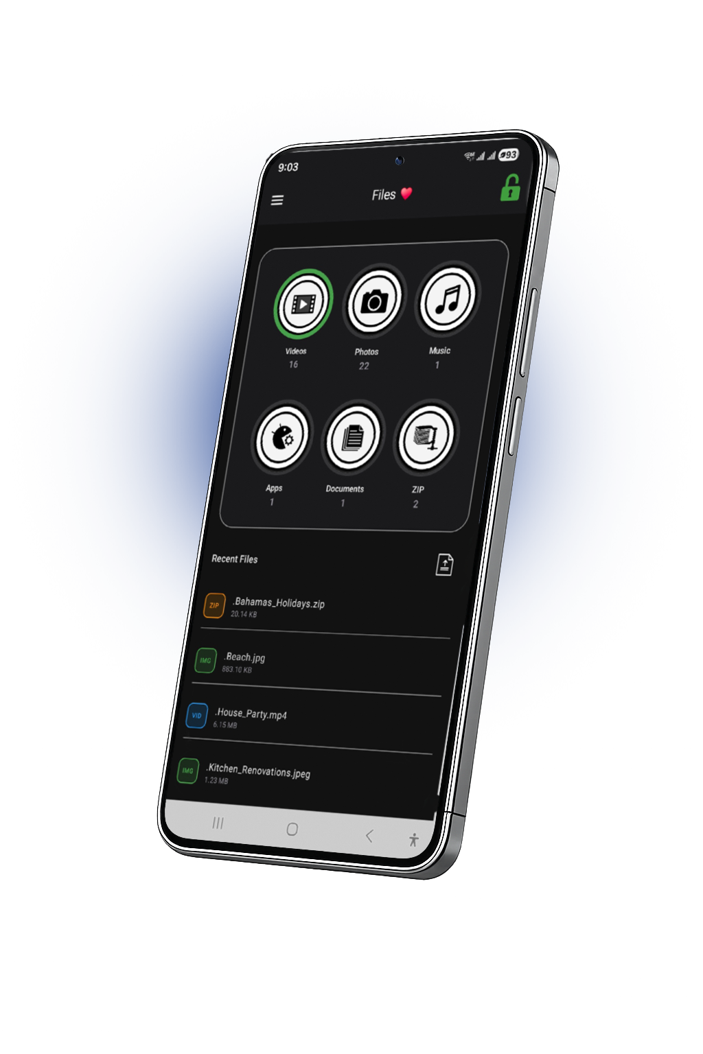 PhonePCTransfer app preview on phone